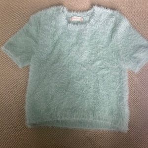 Altar’s State light blue fuzzy shirt